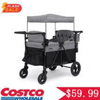 Jeep Wrangler 4-in-1 Wagon Stroller – Luxury Quad by Delta Children