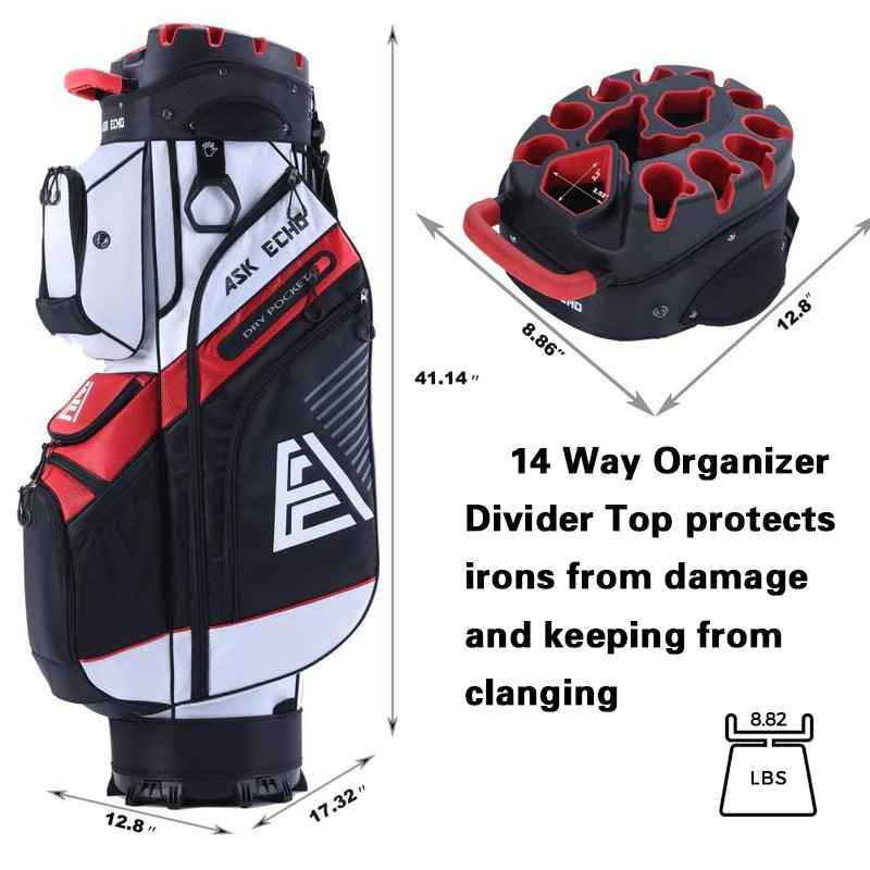 STRIKE-X Cart Bag – 14-Way Organizer with Lock-In Stability for Every Round