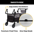 Jeep Wrangler 4-in-1 Wagon Stroller – Luxury Quad by Delta Children