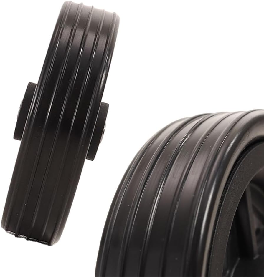 Wheelchair Front Wheel Replacement – 5 Inch Solid PU Wheels (Pair), 5x1.25 for Manual Chairs