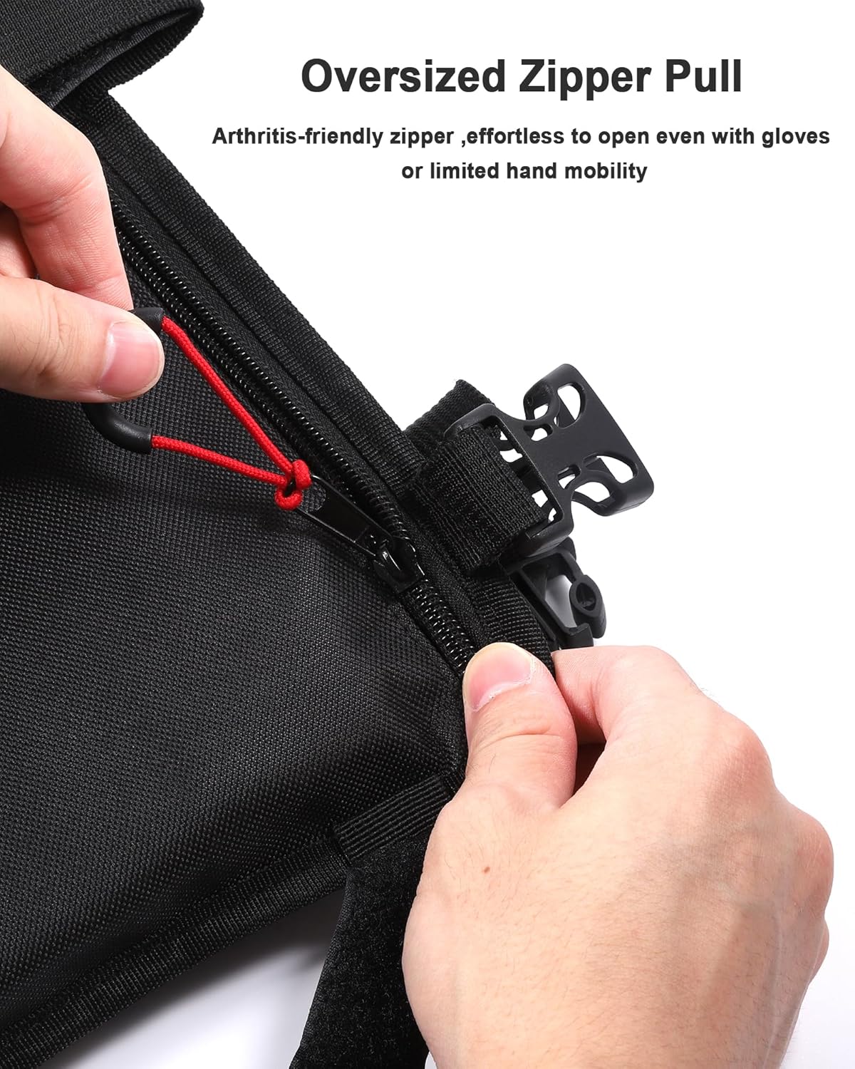 Wheelchair Side Bag with Cup Holder - Wheelchair Armrest Pouch Accessories for Adults, Storage Bags to Hang on Side Oversized Zipper Pull for Electric Wheelchair Walker Rollator Scooter