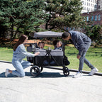 Jeep Wrangler 4-in-1 Wagon Stroller – Luxury Quad by Delta Children