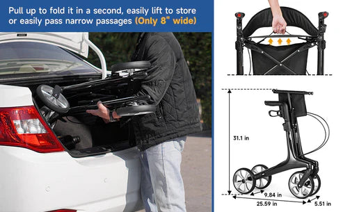 Best Rollator Walkers with Seats for Elderly Mobility Support
