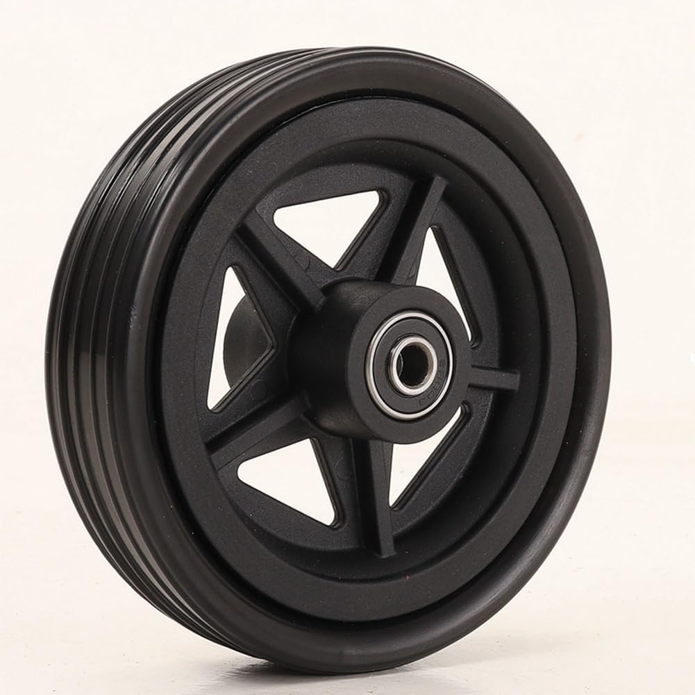 Wheelchair Front Wheel Replacement – 5 Inch Solid PU Wheels (Pair), 5x1.25 for Manual Chairs